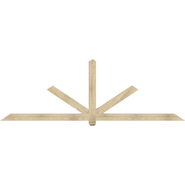 Ekena Millwork Kennewick Rough Sawn Timber Gable Bracket, Douglas Fir, 108"W x 36"H x 4"D x 4"F, 8/12 Pitch GBW108X36X0404KEN00RDF - main